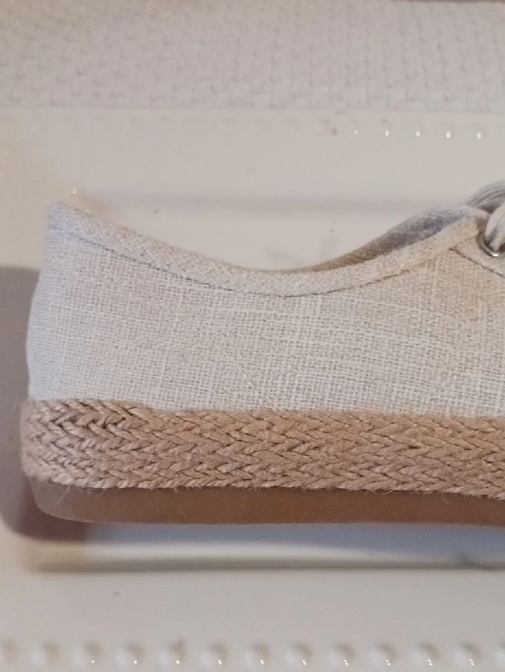 Tommy Bahama Cream Linen Espadrille Sneakers 9.5 🌴🌺🌴